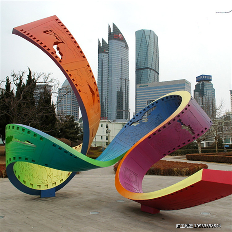 不锈钢胶卷造型创意景观装饰小品雕塑