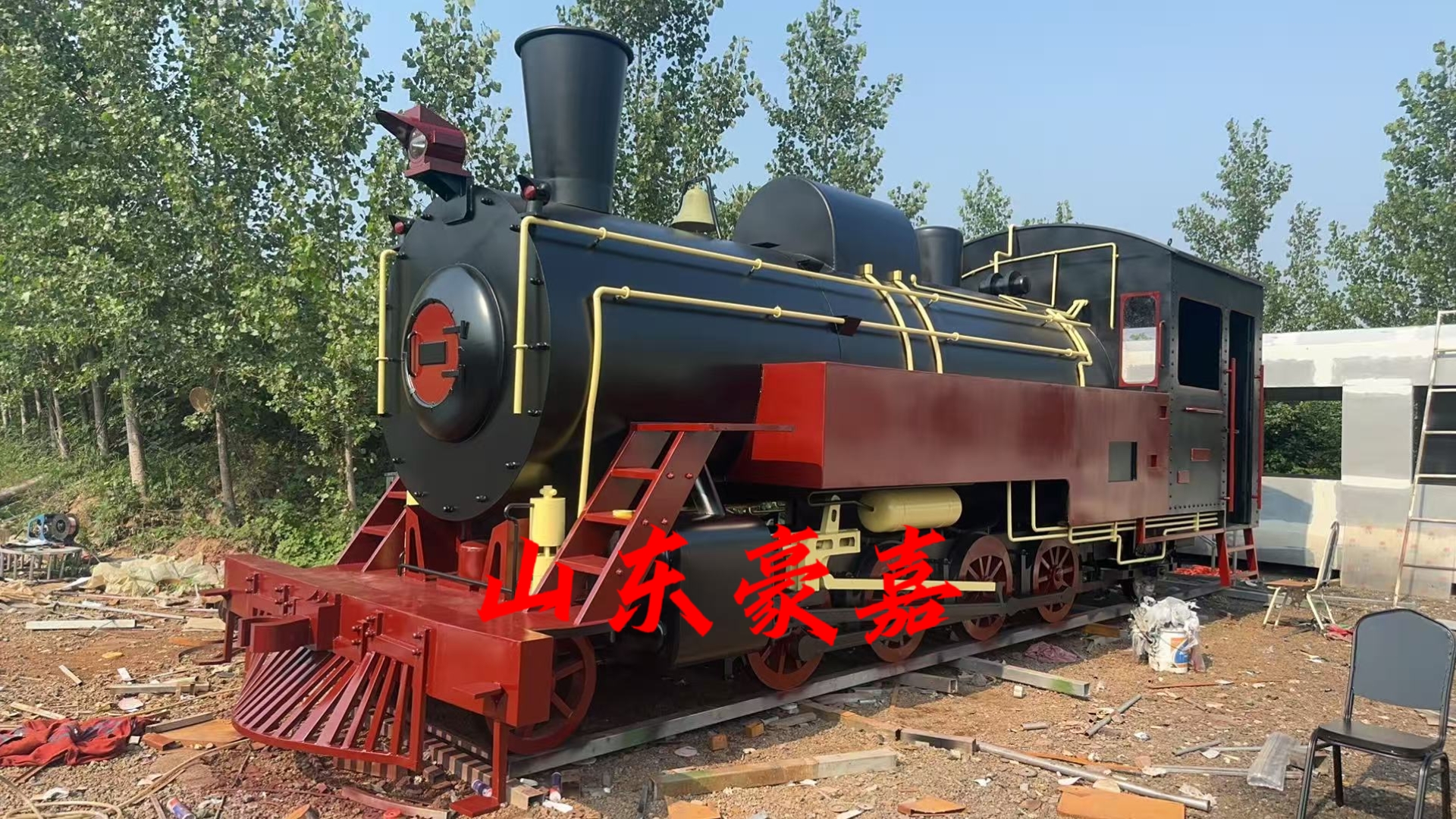 一比一复古蒸汽火车头模型,商业展示,景区装饰的不二神器!