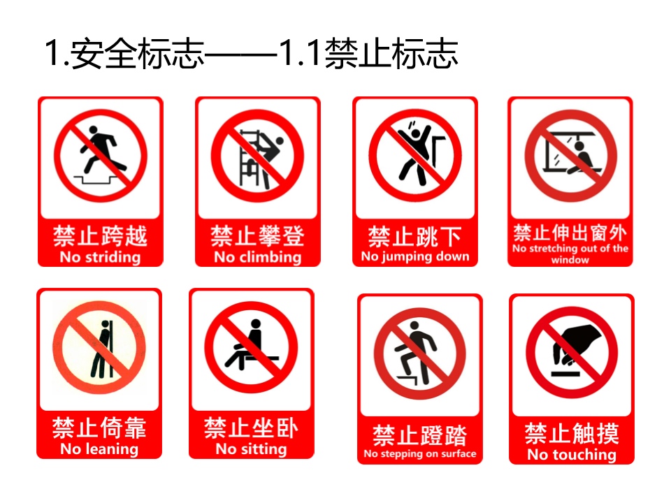 安全标志合集(禁止标志,警告标志,指令指示标志,消防标志等)