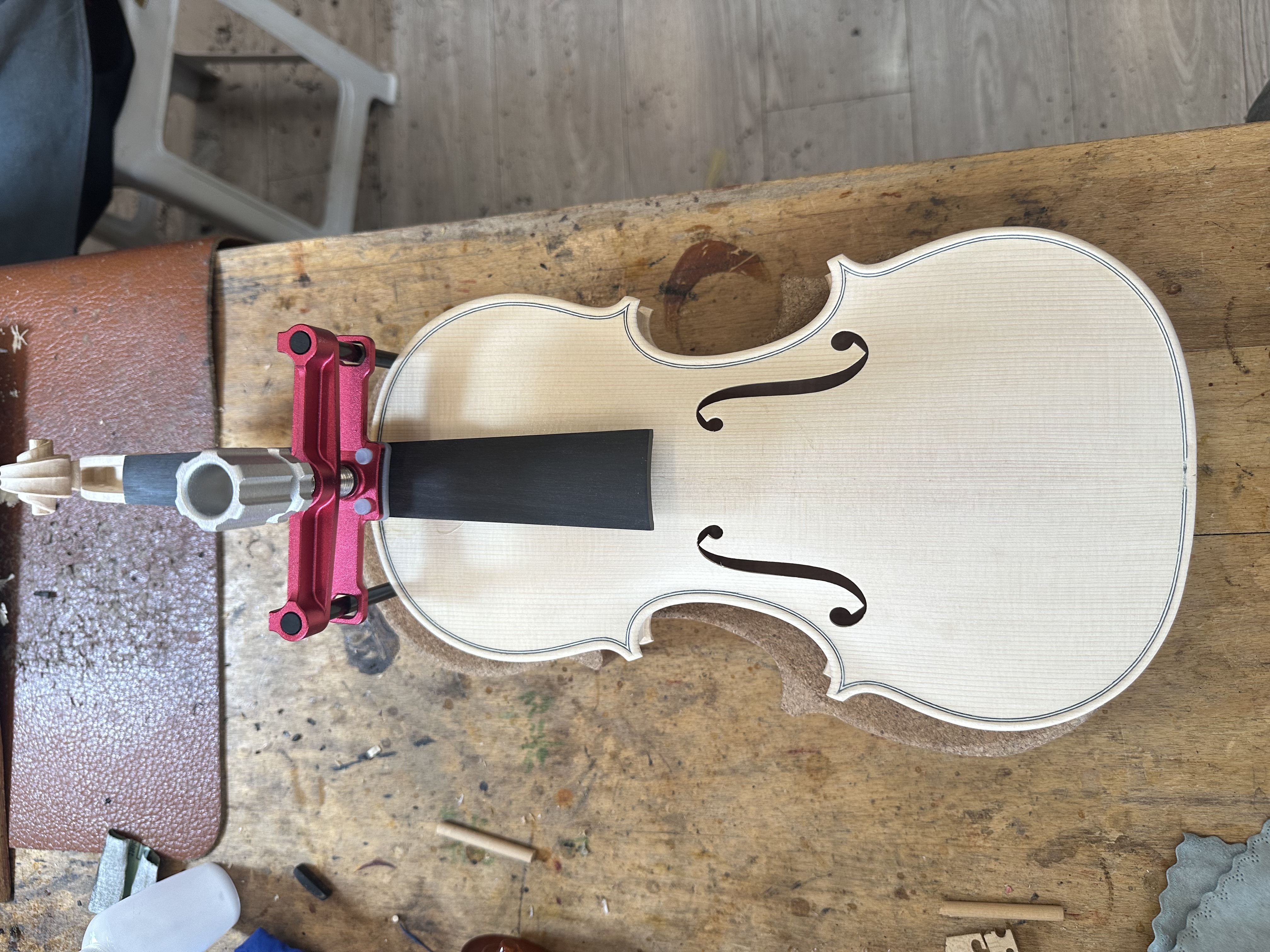 客户定制1/2尺寸,,看不见的地方依然重要内部结构,全手工欧料小提琴