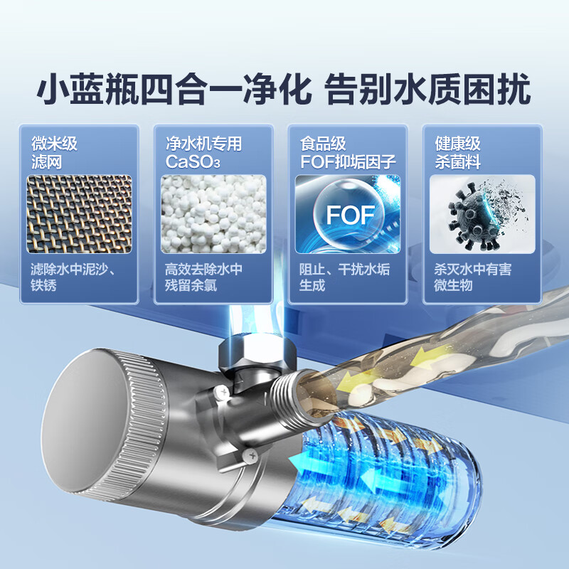 海尔60jv7电热水器,净滤小蓝瓶2.0升级,锆金特护耐用更安心