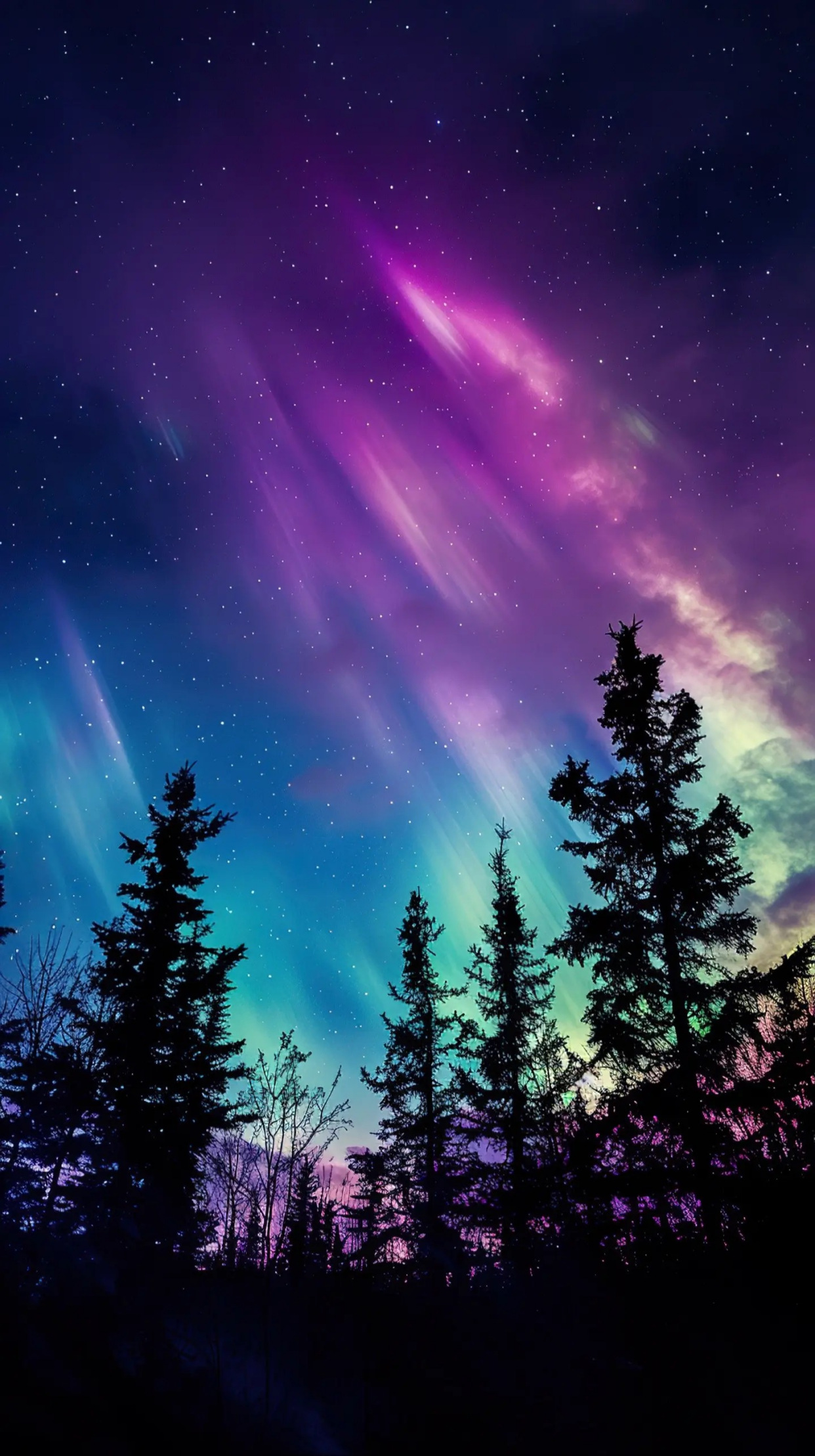 手机壁纸:神奇美景,炫酷极光