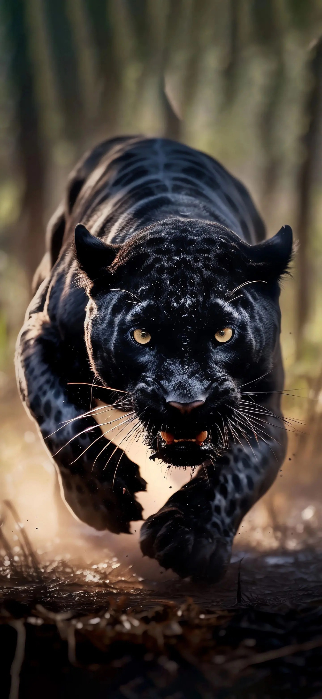 手机壁纸:秘境之瞳,炫酷黑豹