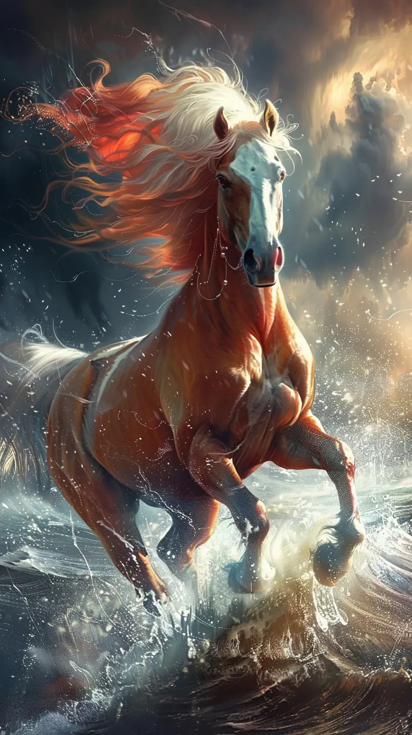 手机壁纸:骏马腾飞,英姿飒爽