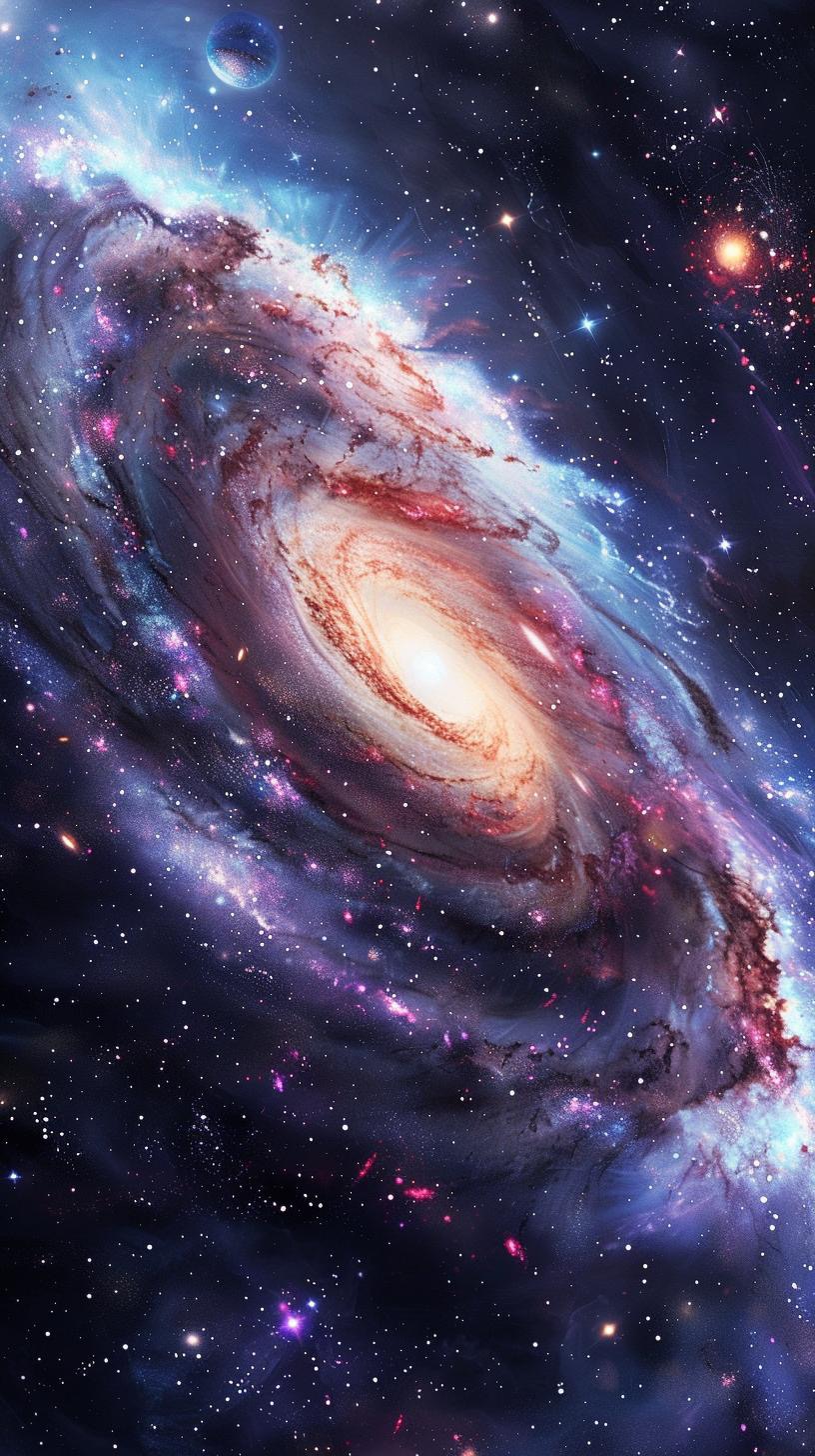 手机壁纸:炫彩银河,魅力宇宙