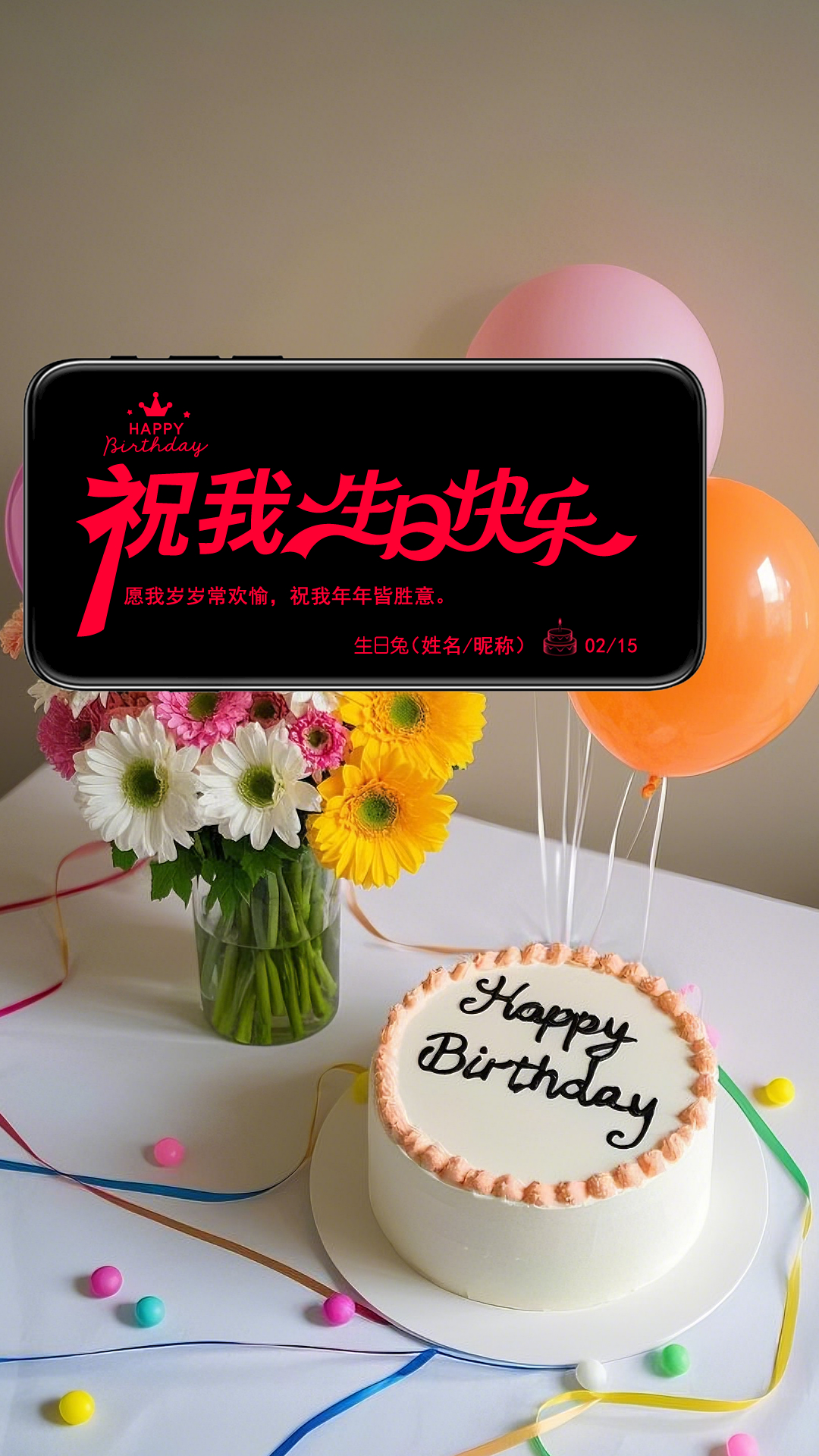 生日横屏图片生日拍照专用横屏图片