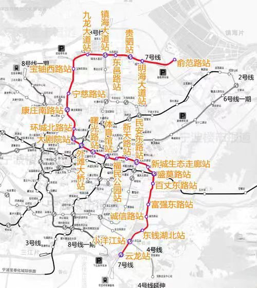 宁波地铁线路图7号线图片