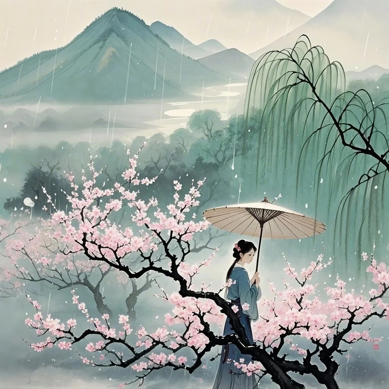 春日系壁纸:沾衣欲湿杏花雨