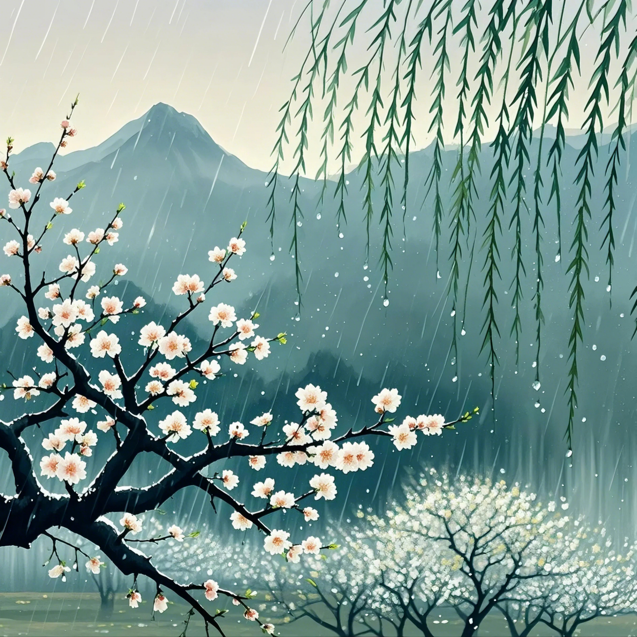 春日系壁纸:沾衣欲湿杏花雨