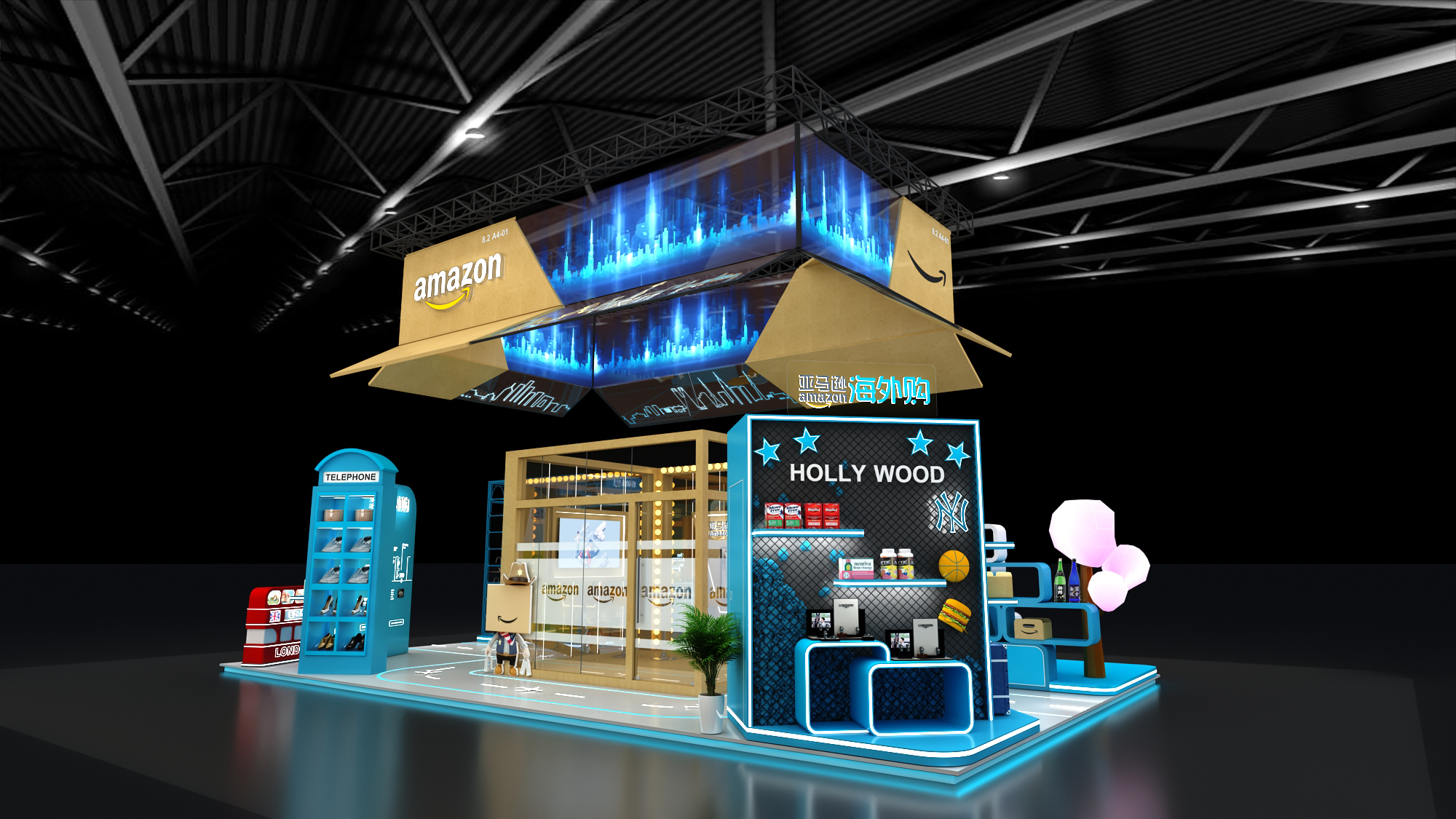 创意纸盒吊顶展台来袭