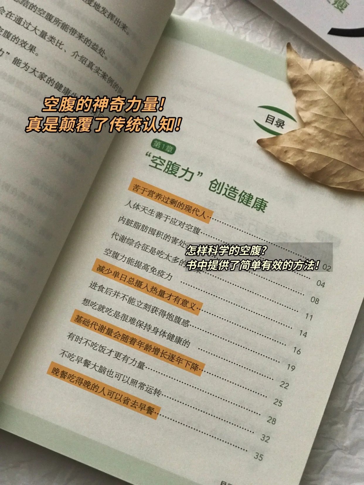 原来保持饥饿感,不仅仅能瘦身!《空腹力》颠覆我以往的认知