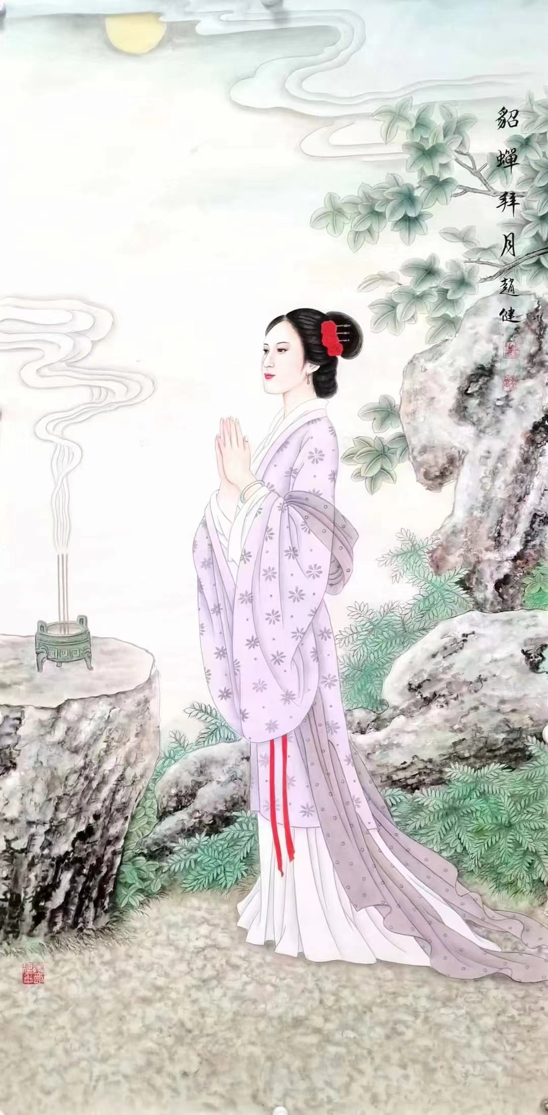 工笔画家赵健老师精品人物画《四大美女》欣赏