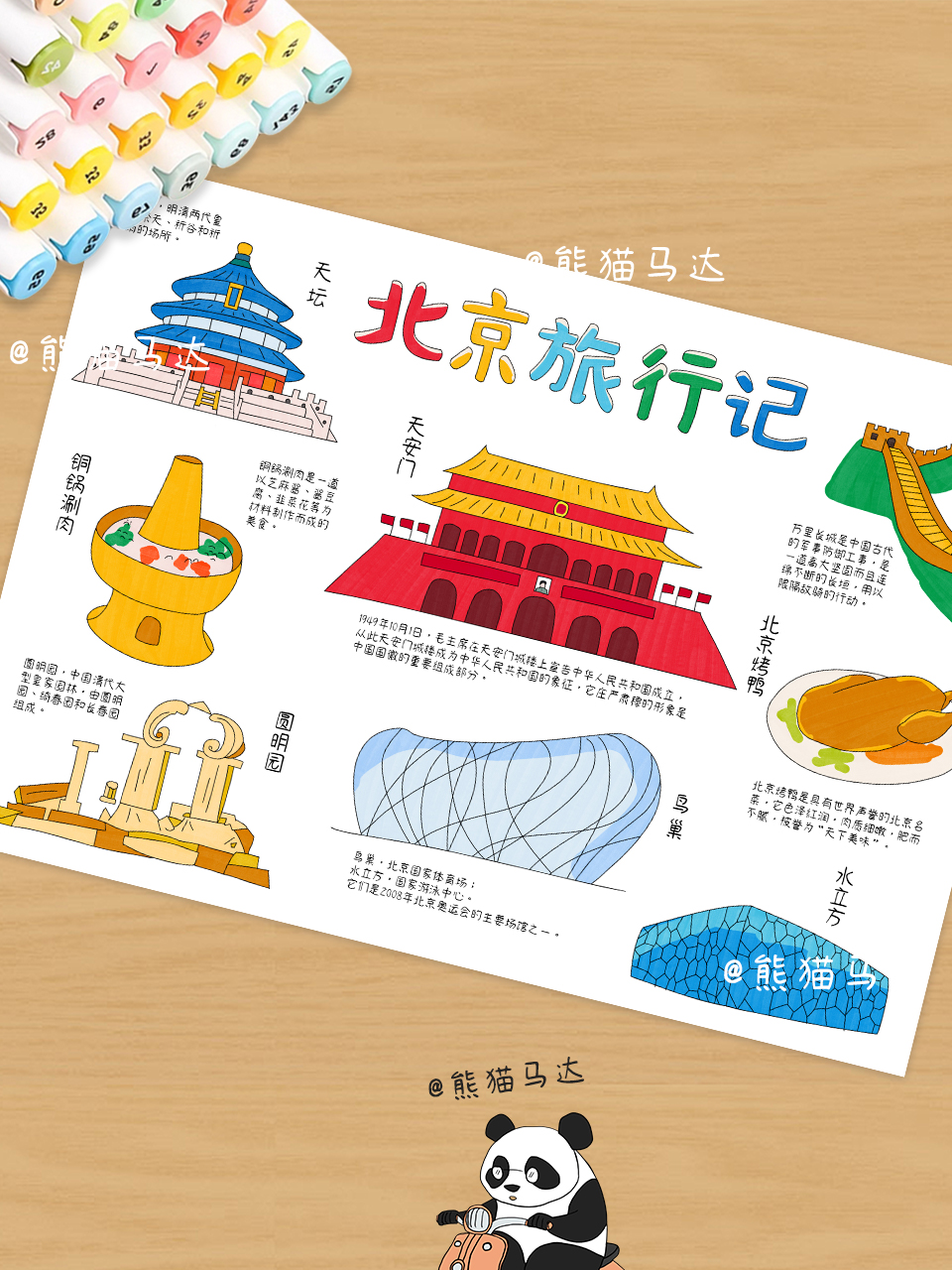 北京旅游记手抄报 115