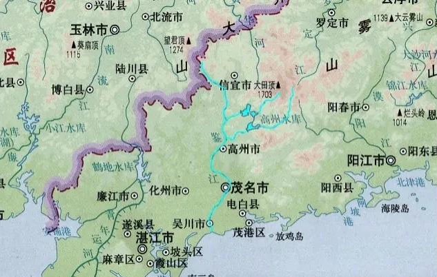 韩江流域经过地图图片