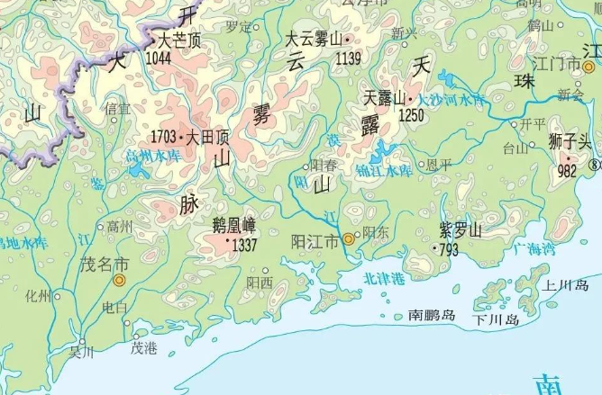 韩江流域经过地图图片