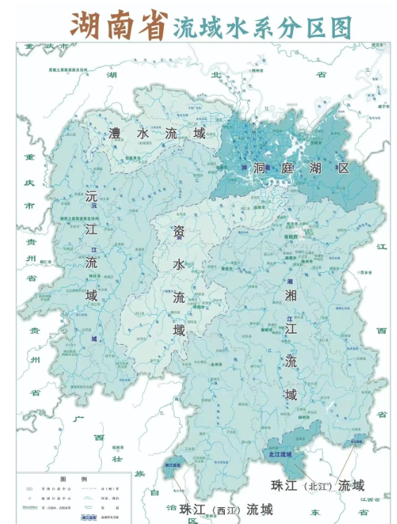 湖南省四大水系图图片