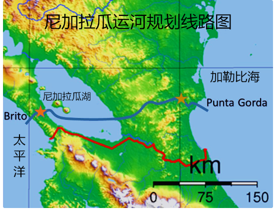 尼加拉瓜运河地理位置图片