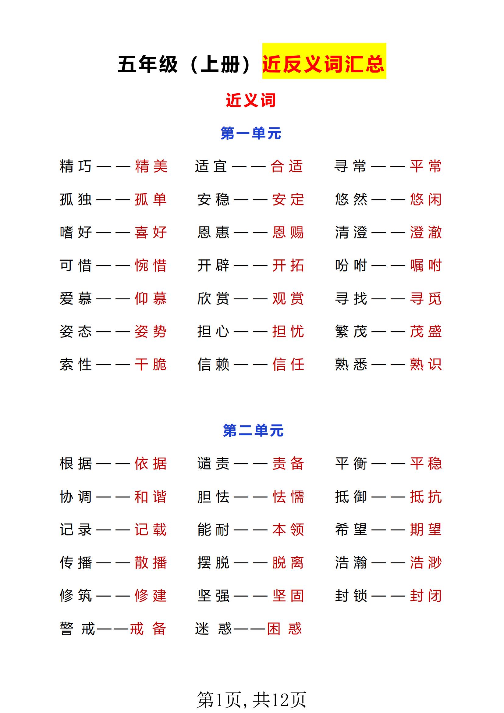 专项练习,词汇还不熟练的抓紧练习!