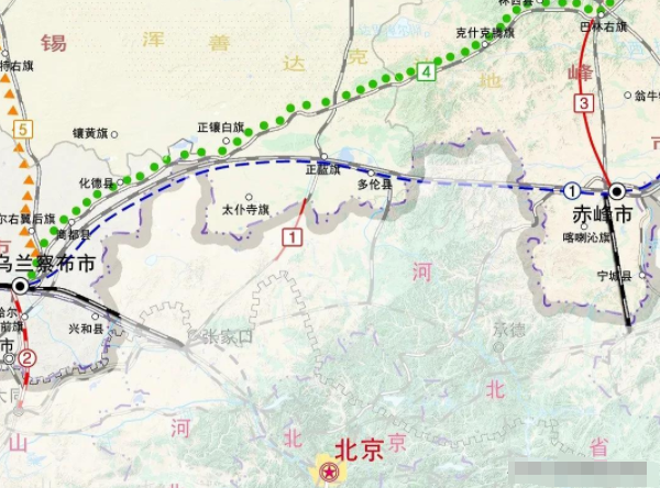 赤峰通辽高铁线路图图片