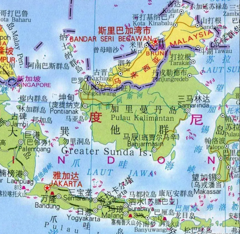 加里曼丹岛高清地图图片