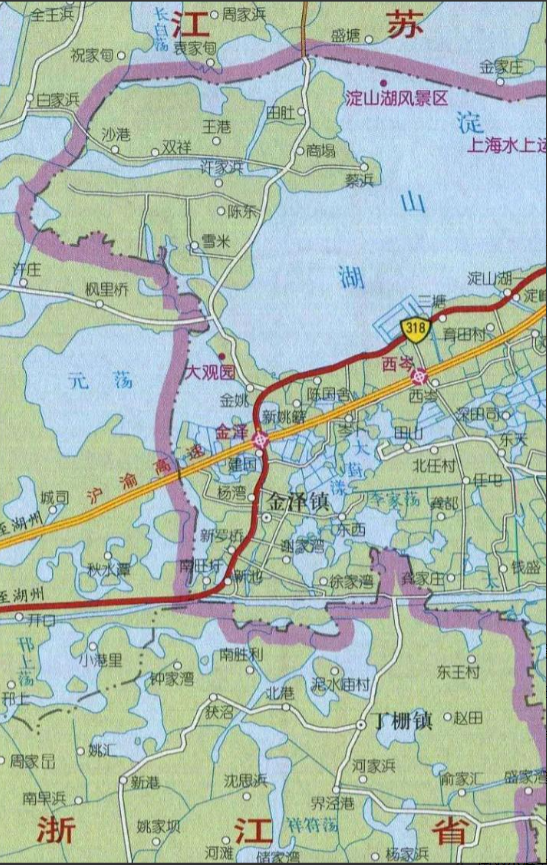 上海唯一与江浙两省都交界的地方——金泽镇