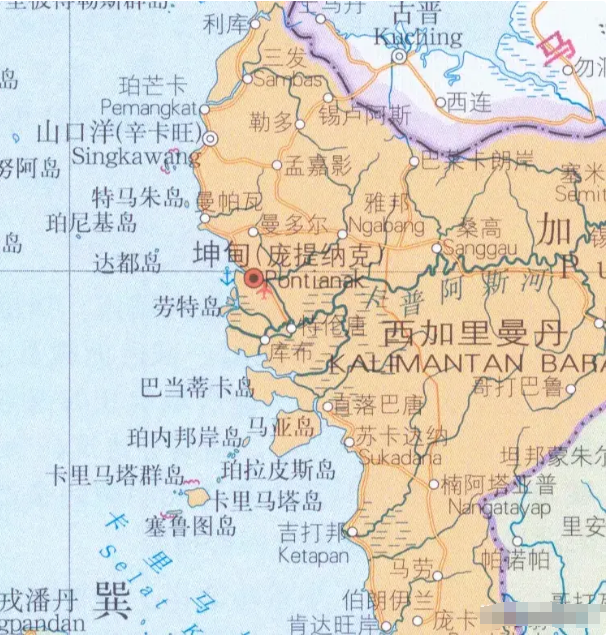 加里曼丹岛高清地图图片