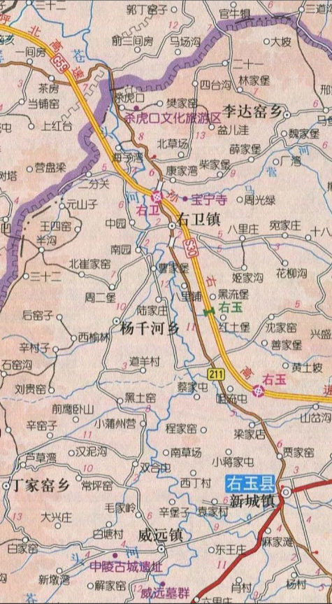 山西省右玉县右卫镇有水倒流的苍头河,有一代雄关杀虎口!