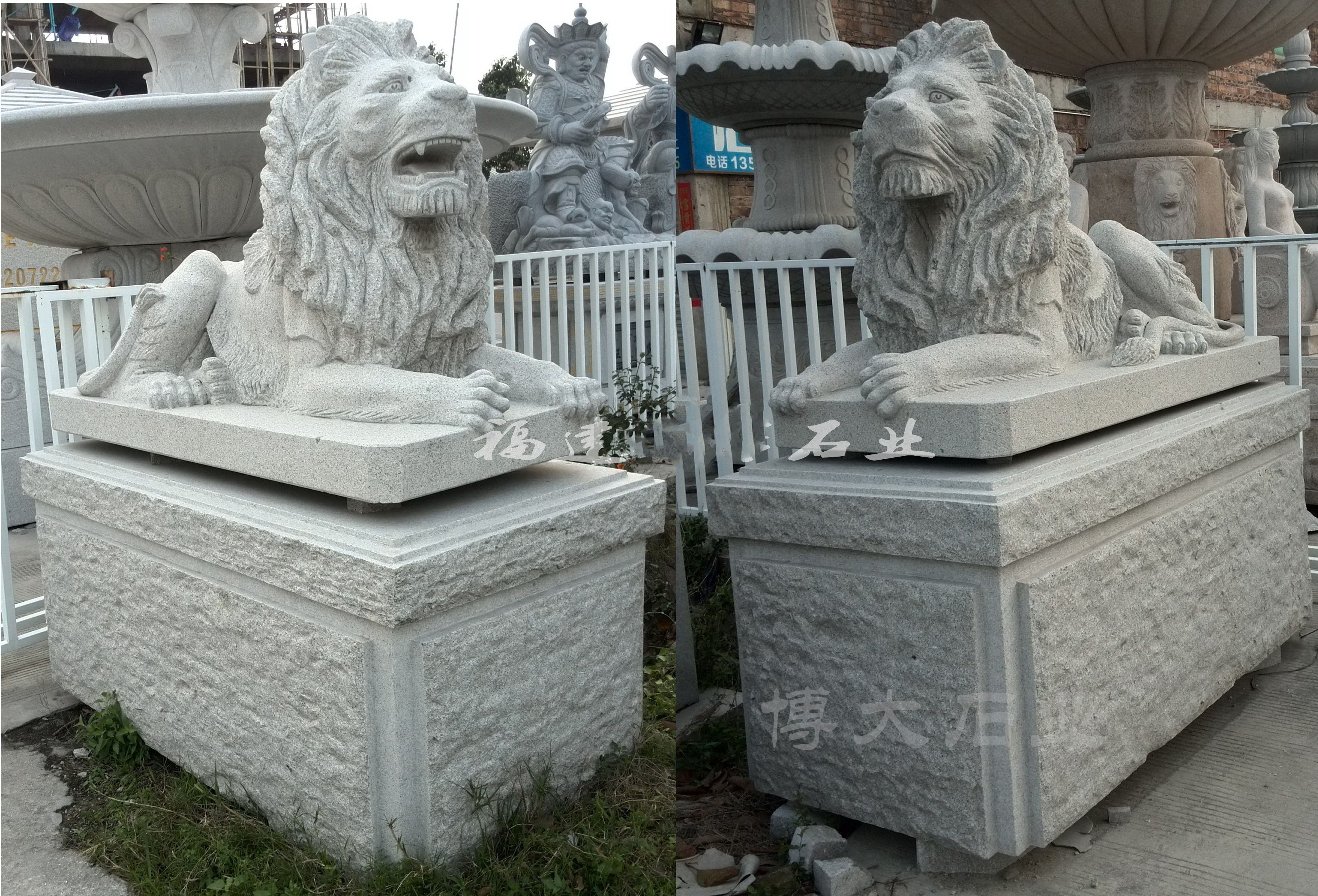 石雕狮子公母的摆放顺序与讲究