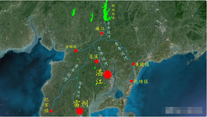 雷州半岛水系图图片