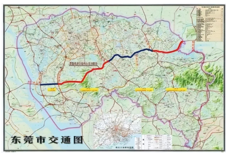 莞番高速全程线路图图片