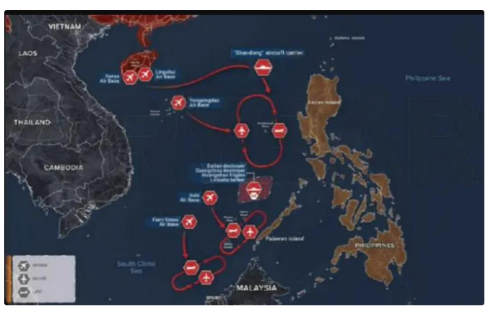 中国航母战斗群突袭吕宋岛,美菲措手不及