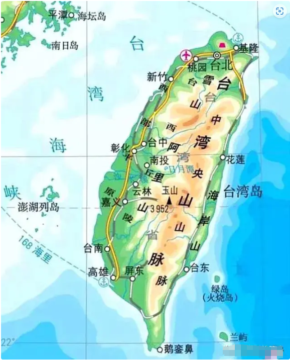 中国台湾这地形图也是绝了,和实际出入大吗?湖泊平原山脉都放大