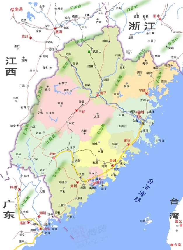 福建人为什么做生意这么厉害呢?看看他们的地形和位置就一目了然