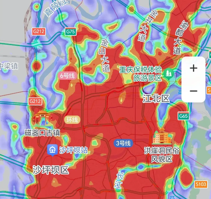 重庆城市热力图图片