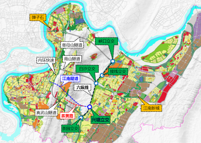 江南隧道与茶黄路工程——茶园至南滨路之间的距离只有15分钟