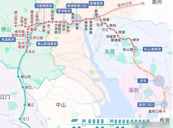 东莞城际列车线路图图片