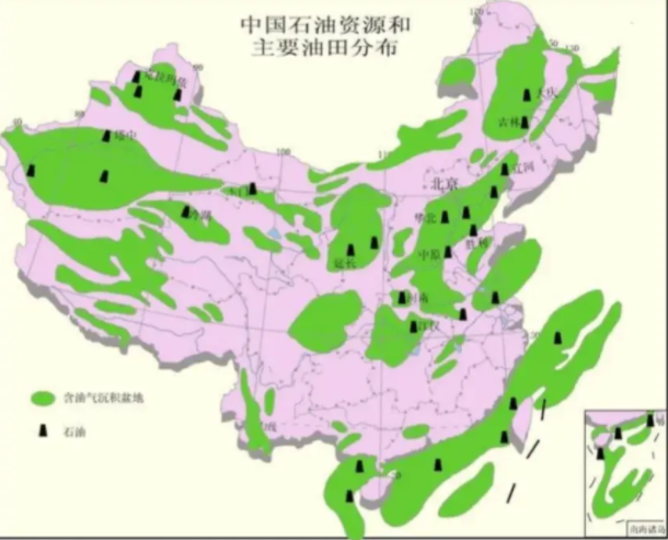 中国石油产地分布图图片