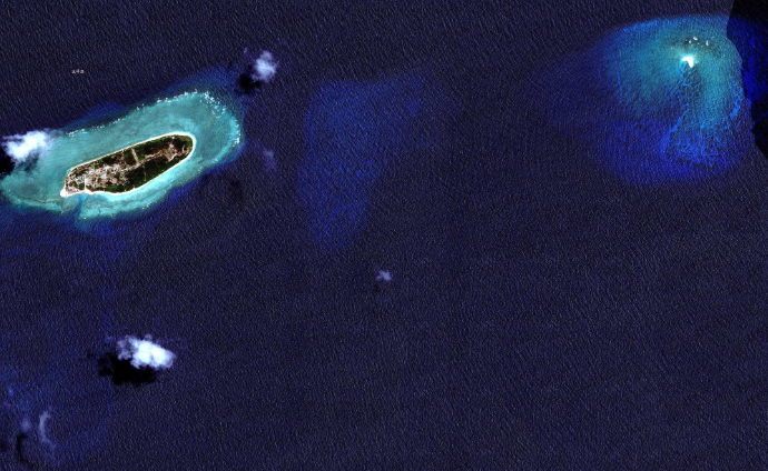 卫星图带你看,曾经历二战时期收回的南沙群岛—太平岛,我国重地