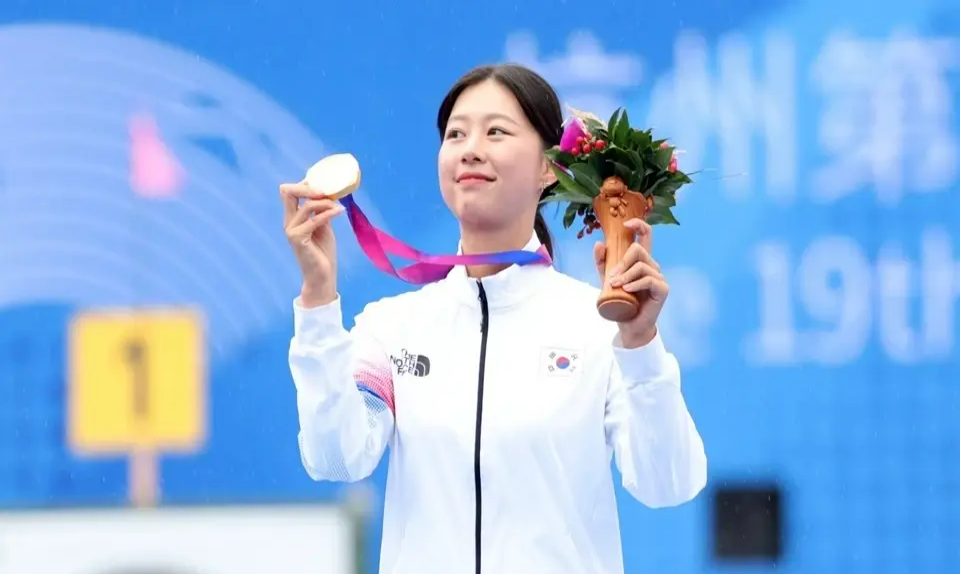 韩国女弓箭手林,现为世界第二,被誉为韩国"金牌希望"
