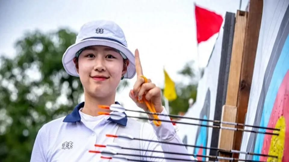 韩国女弓箭手林,现为世界第二,被誉为韩国"金牌希望"