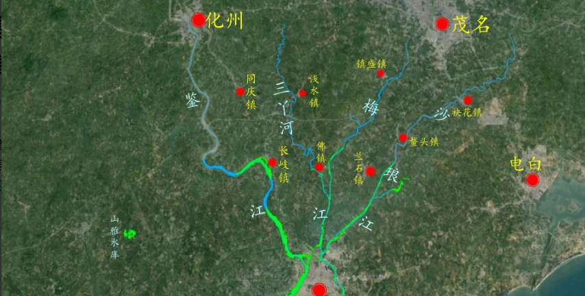 雷州半岛水系图图片