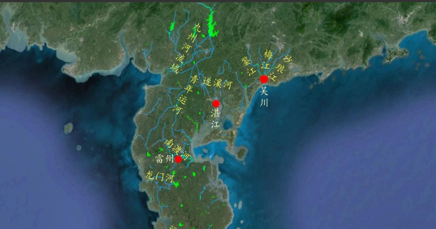 雷州半岛水系图图片