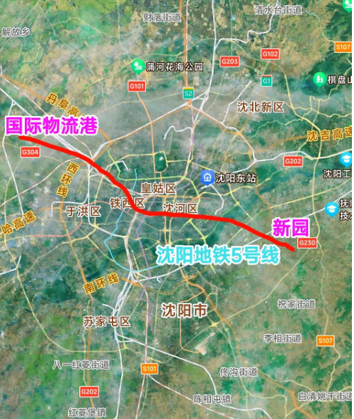 沈阳地铁5号线规划图图片