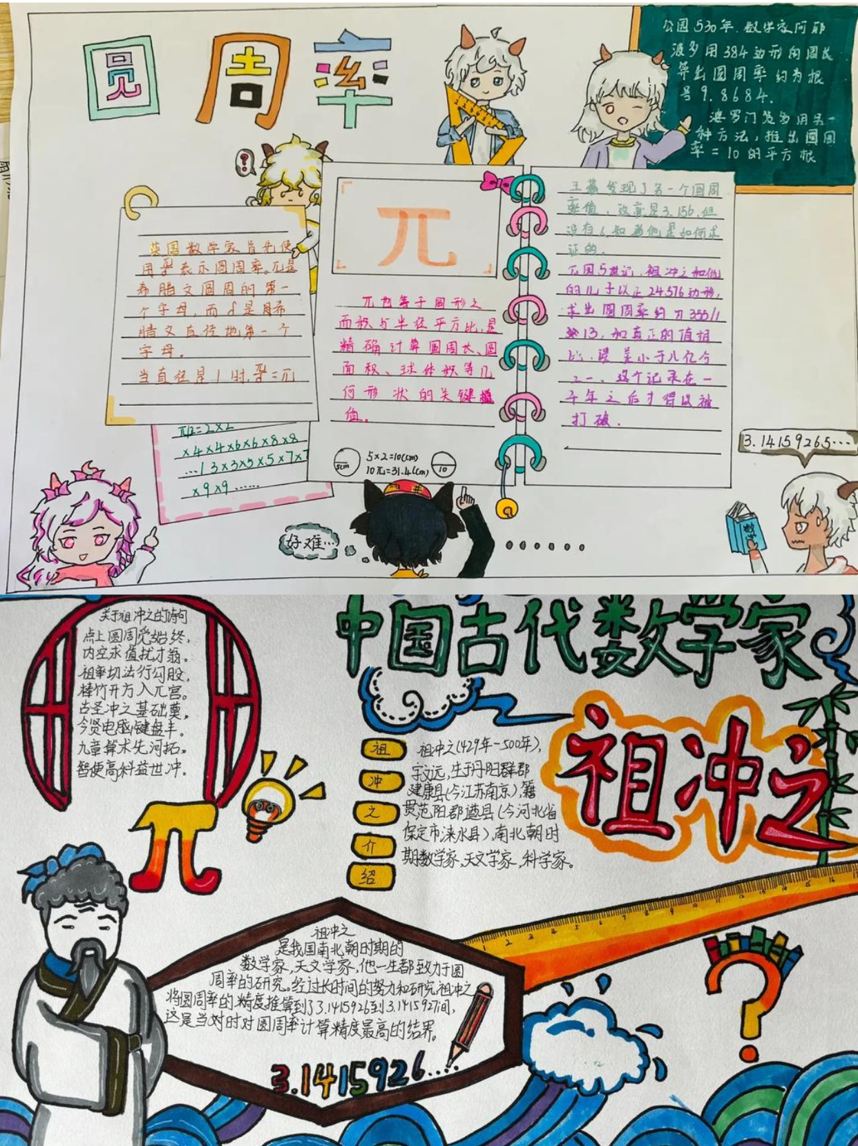 圆周率的历史手抄报