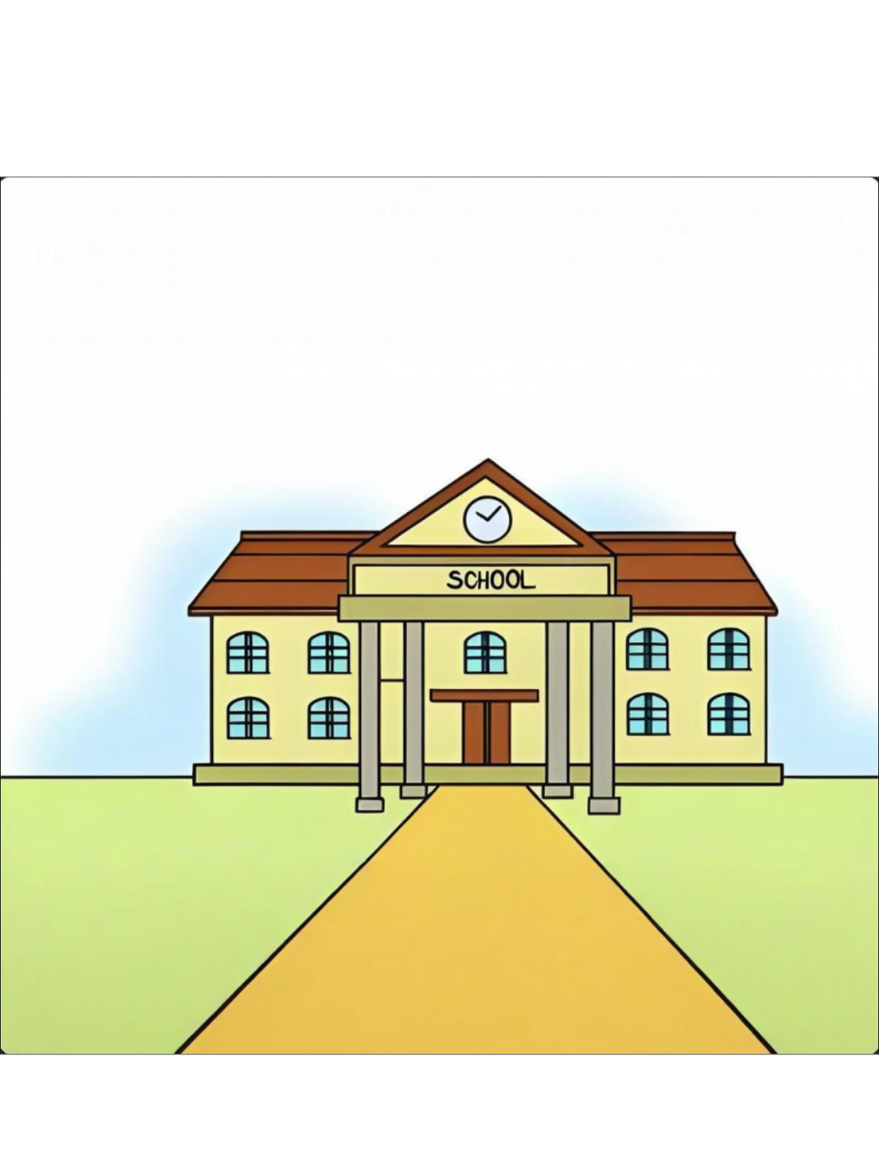 学校的简笔画
