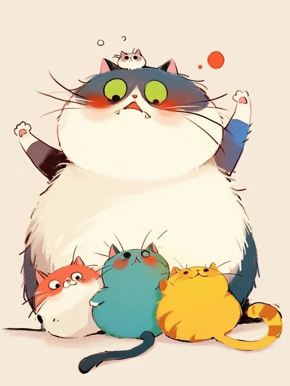 搞怪的卡通猫咪头像