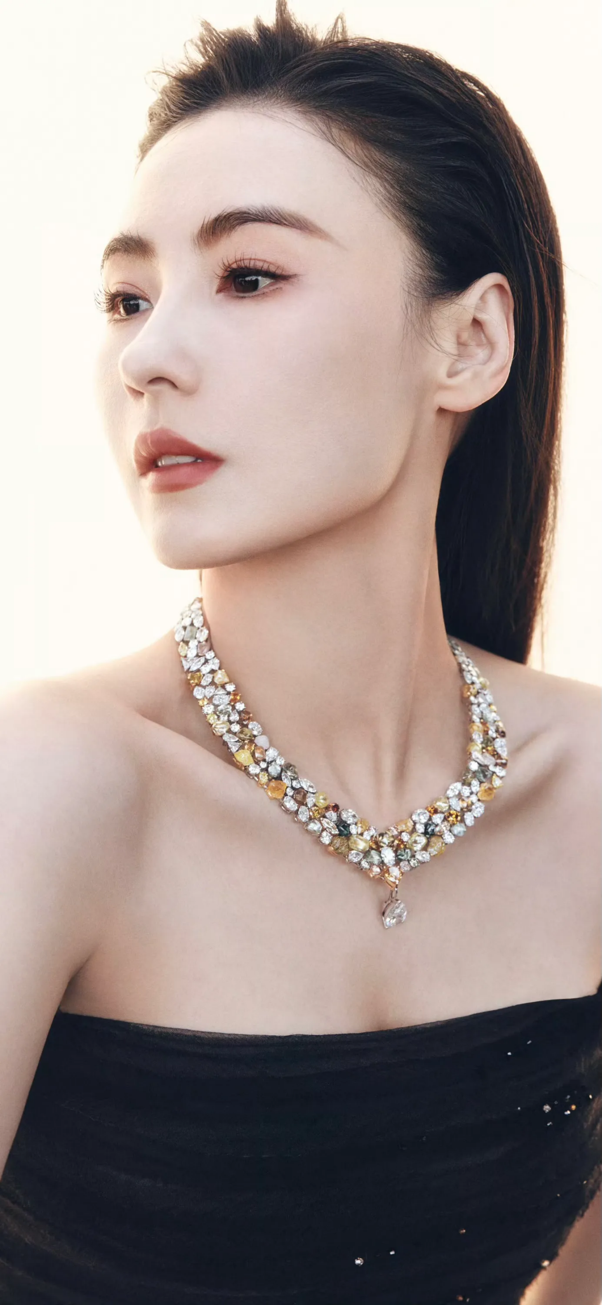 一袭蓝色礼服的张柏芝