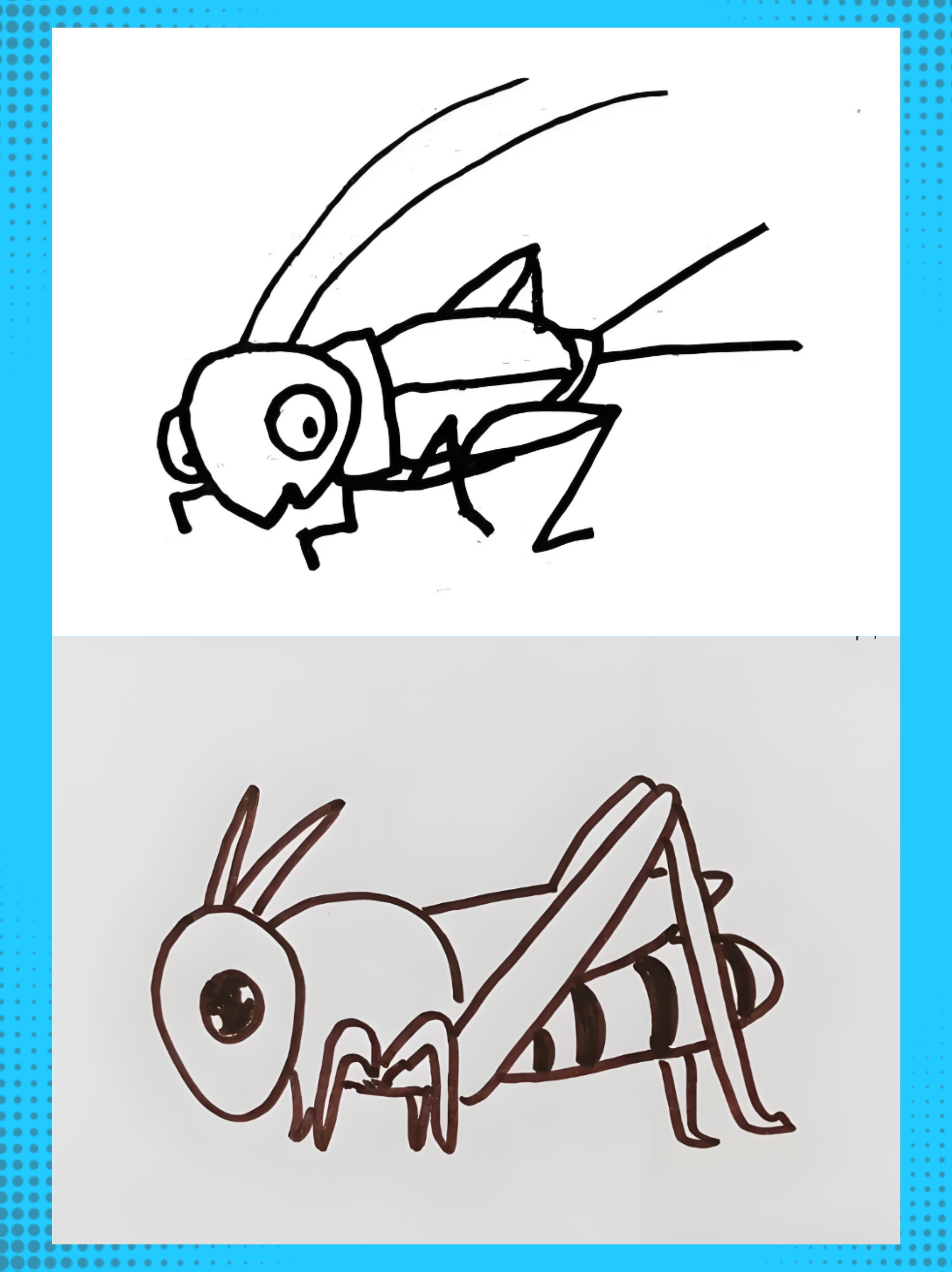 蝈蝈简笔画建议收藏