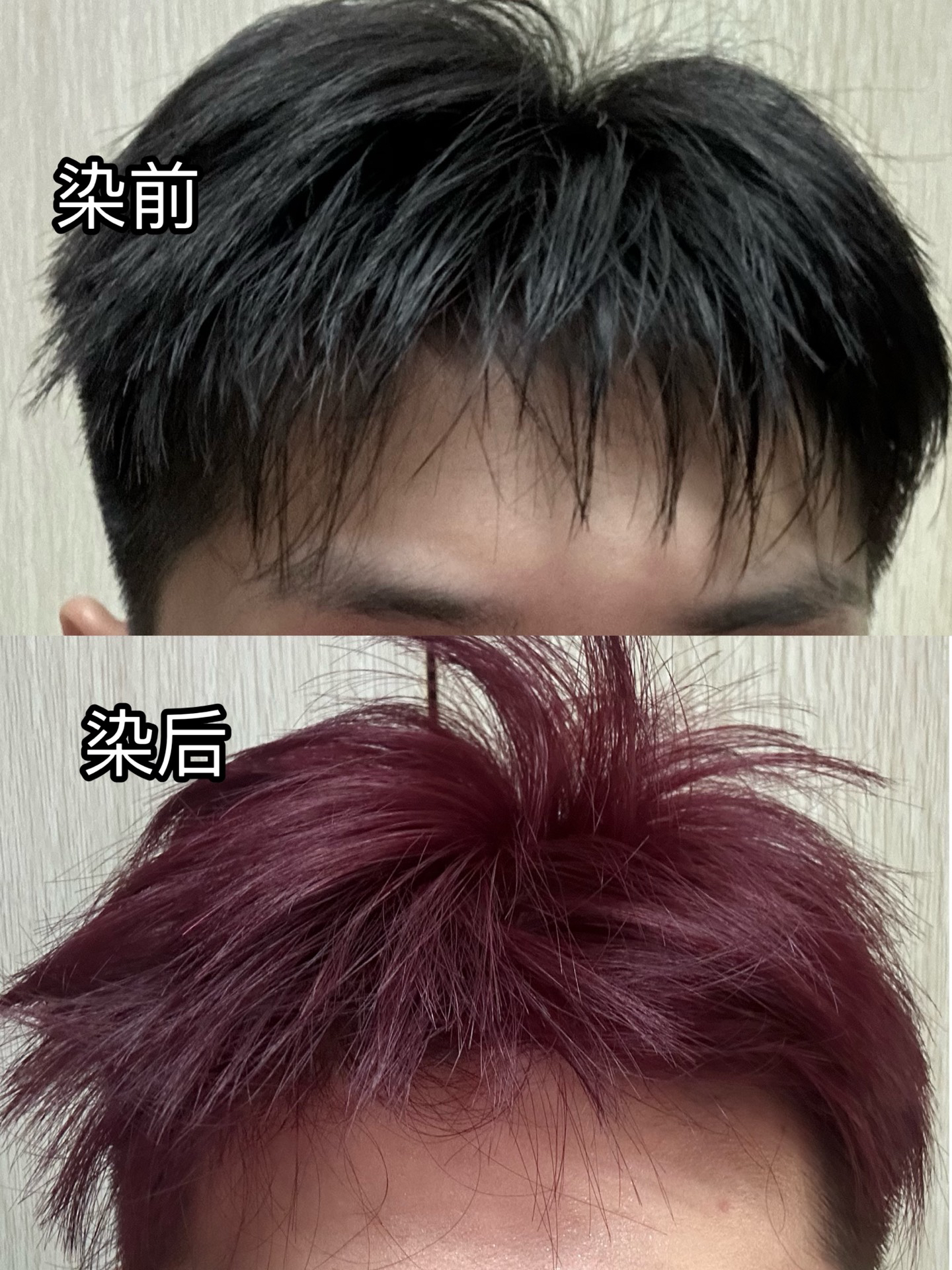 染到了我人生的发色 里面包含详细的猩 染发推荐发色不漂女生酒红色