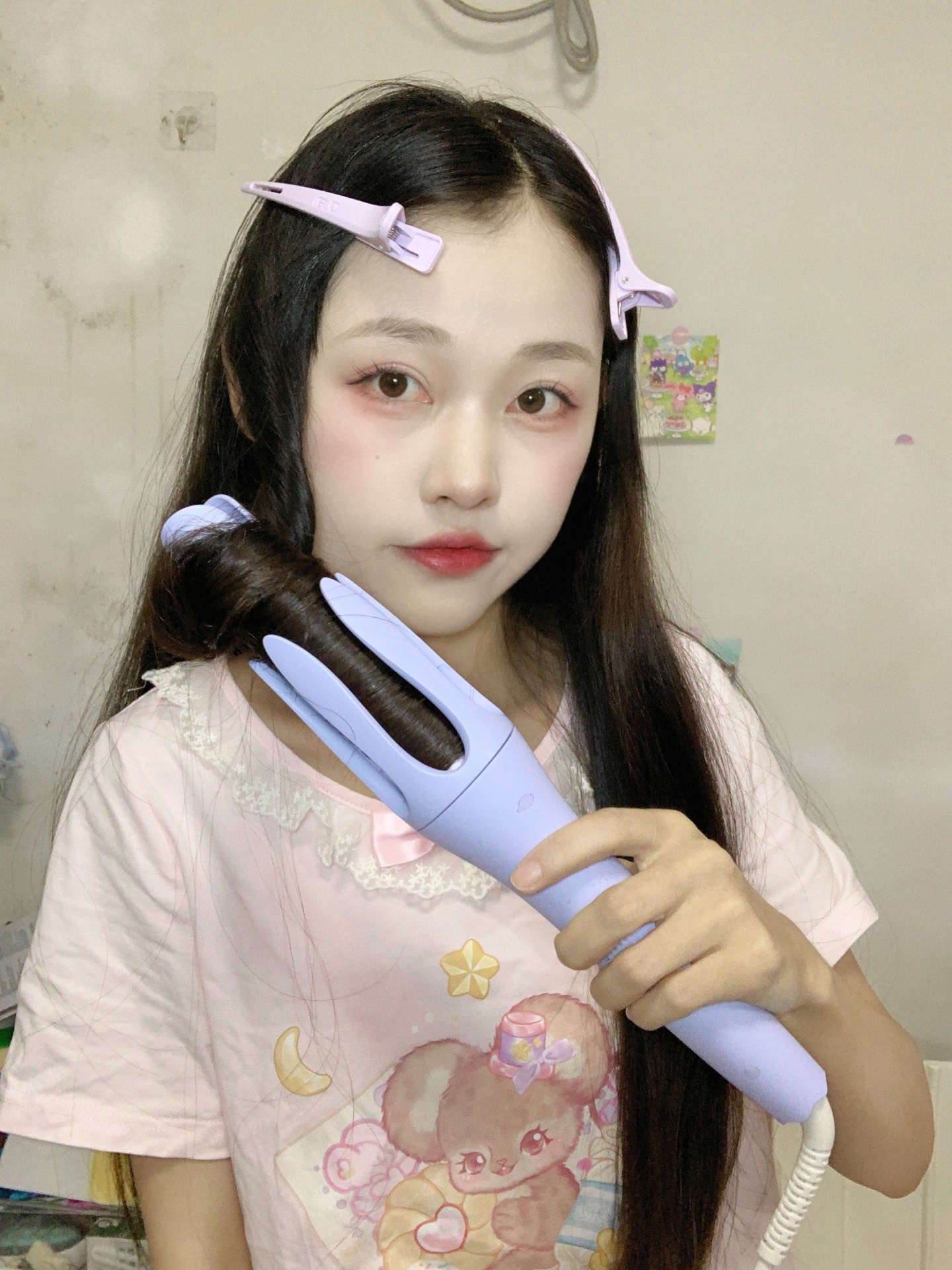 推荐类 这个lena自动卷发棒真的解救了我 把头发放进去就可以自毒眄